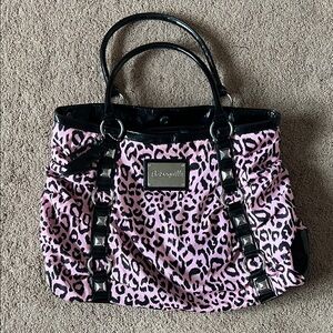 Betsey Johnson Betseyville Pink Leopard Handbag